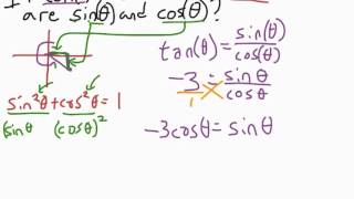 Example How to find sine and cosine from tangent [upl. by Aokek]