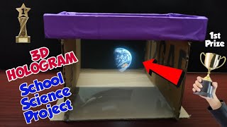 3d Hologram Box Screen Working Model  Science Project Ideas  Easy science experiments science [upl. by Elorac]