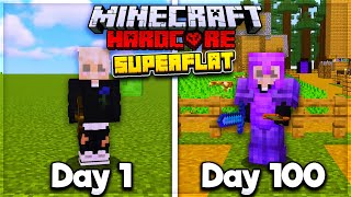 I Survived 100 Days in Hardcore Minecraft on a Superflat World And Heres What Happened [upl. by Kaia]