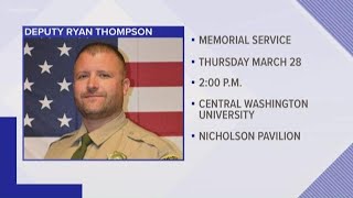 Memorial for Kittitas deputy planned for next Thursday [upl. by Tati]