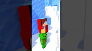 HELP JJ save Baby Mikey From Yeti Attack  Minecraft Shorts Maizen maizen minecraft mikey [upl. by Brinn932]