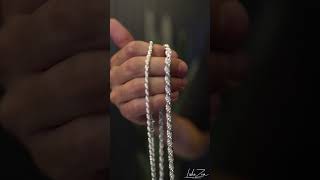 55mm Silver Rope Chain vs 3mm Silver Rope Chain [upl. by Ahsitruc]