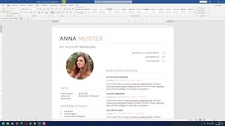 Lebenslauf schnell erstellen Einfache Gestaltung mit Vorlagen – WordTutorial [upl. by Eillit919]