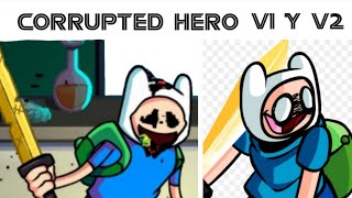 CORRUPTED HERO V1 vs V2 FNF Corrupted Pibby [upl. by Hgielac]