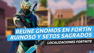 Reúne gnomos en Fortín Ruinoso y Setos Sagrados en Fortnite  localizaciones semana 5 temporada 5 [upl. by Jandy]