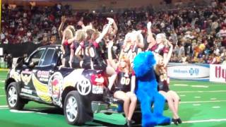 Grover Rides The Barnstormers Truck During Halftime [upl. by Eanehs]