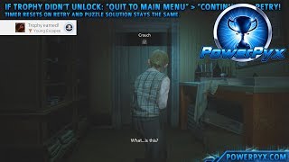 Resident Evil 2 Remake  Sherry Sequence Young Escapee Trophy  Achievement Guide [upl. by Sung651]