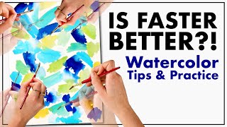 Get Better at Watercolor by Painting Quickly Heres tips and practice [upl. by Einnob]