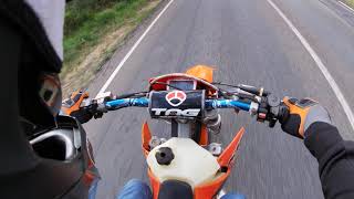 KTM 2000 380 EXC in my First Road Test Ride Insane Power [upl. by Laemsi]