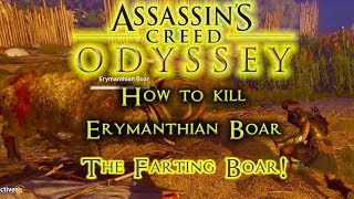 How to kill a farting boar the Erymanthian Boar in assassins creed odyssey  2160p [upl. by Blount]