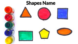 Shapes Name for Kids Circle Triangle Rectangle nursery rhymes [upl. by Westerfield755]