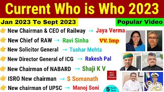 Appointments 2023 Current Affairs  Current Who is Who 2023  Latest New Appointments 2023 [upl. by Etep]