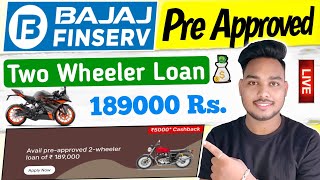 Bajaj finserv pre approved two wheeler loan  Bajaj finserv se two wheeler loan kaise le [upl. by Nyrret]