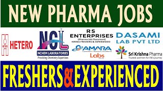 New Pharma Jobs in Telugu 2023  Latest Pharma Jobs in Hyderabad [upl. by Enreval]