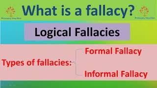 Fallacy  Types of Fallacy  Formal  Informal  Logic  Philosophy Simplified [upl. by Damita371]