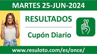 Resultado del sorteo Cupon Diario del martes 25 de junio de 2024 [upl. by Hollenbeck484]