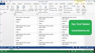 Creating Labels from a list in Excel [upl. by Aninaj]