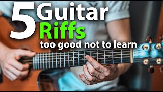 Five Awesome Guitar Riffs Too Good Not To Learn [upl. by Nahpets]