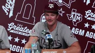 Texas AampM baseball full press conference after defeating Kentucky [upl. by Greabe]