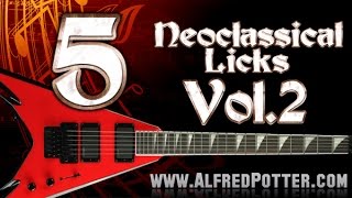 5 Neoclassical metal guitar licks Vol2 [upl. by Mill]