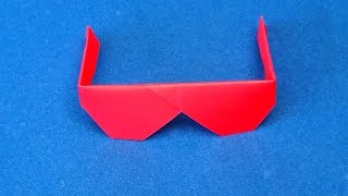 Origami Sunglasses How to make Traditional Origami Sunglasses [upl. by Volin]