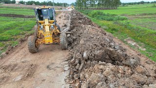 Excellent CLAY Pushing Methods amp Procedures Used A Heavy SDLG G9190 Grader To Build SUBGRADE Roads [upl. by Caz684]