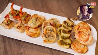 5 RECETTES DE FEUILLETÉS APÉRITIFS  APERO DE NOEL [upl. by Schlenger]