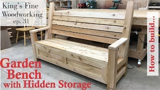 31  How to Build Garden Bench with a Hidden Storage Compartment [upl. by Ware47]