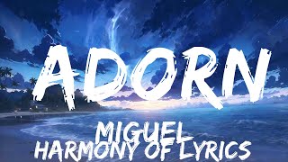 Miguel  Adorn Lyrics  25mins  Feeling your music [upl. by Inge]