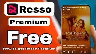 How to get Resso Premium free  Resso premium free me kaise le  Resso ads remove kaise kare [upl. by Shoshanna853]