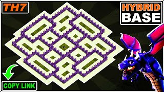 BEST TH7 Hybrid TrophyFarming Base 2023 UPDATED  Town hall 7 Base Copy Link  Clash of Clans [upl. by Hestia]