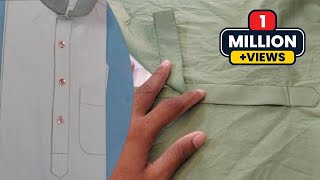 कुर्ते की ताबीज पट्टी बनाना सीखे  kurte ki tabij patti banana sikhe  perfect placket stitching [upl. by Itsud]