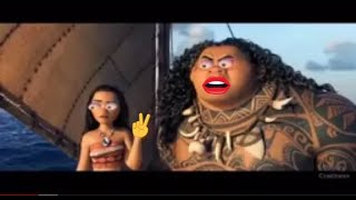 Disney craziness compilation 23 Moana craziness Try not to laugh Challenge new Moana Ytp [upl. by Enilegnave572]