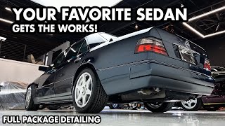 W124 Mercedes E500  This Porsche Sedan gets THE WORKS Detailing  Dry Ice Coating amp Leather Care [upl. by Grati]