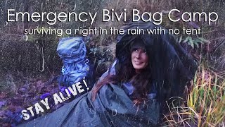 Emergency Camping in Rain is it Possible with only a Bivi Bag for Shelter Trying Alpkit Kloke [upl. by Tonye]