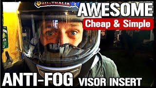 AntiFog Motorcycle Visor Insert [upl. by Ardnassac]