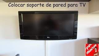 Como Instalar Soporte De Pared Para TV [upl. by Shifra115]