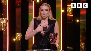 Jodie Comers dedication to carers during BAFTA speech ❤️  BAFTAS 2022  BBC [upl. by Rebekkah171]