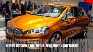 BMW Active Tourer vs Golf Sportsvan [upl. by Adnovad949]