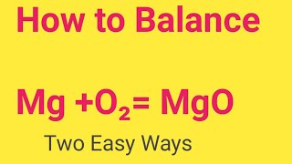 Mg O2 MgO Balanced EquationMagnesiumOxygenMagnesium oxide Balanced Equation [upl. by Temme647]