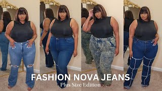 Fashion Nova Curve Jeans Try On Haul  Plus Size Jeans  Size 22  Victoria Lashay [upl. by Ailimaj]