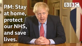 Coronavirus PM Boris Johnsons lockdown statement BBCNews  BBC [upl. by Merrie595]