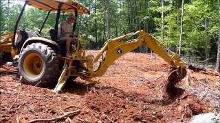 Deere 110 backhoe Working [upl. by Sibell]