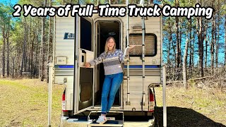 2 Years Living In A Truck Camper Our Thoughts on the FullTime Lifestyle  Is It Sustainable [upl. by Dorion]