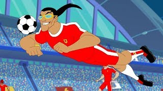 Supa Strikas Full Episode Compilation  The Determinator  Soccer Cartoons for Kids [upl. by Eninej]