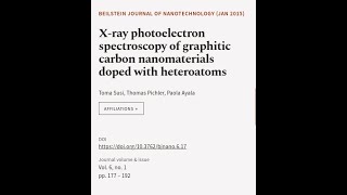 Xray photoelectron spectroscopy of graphitic carbon nanomaterials doped with heteroa  RTCLTV [upl. by Powe]