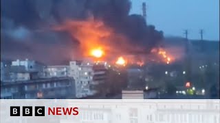 Ukraine war Russian strikes destroy key power plant in Kyiv  BBC News [upl. by Ikiv935]