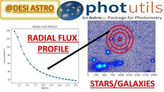 PART7 PYTHON FOR ASTRONOMY PHOTUTILS PHOTOMETRY PLOT PLOT RADIAL FLUX PROFILEPYTHON ASTROPY [upl. by Akalam]