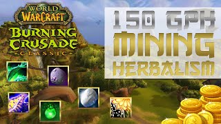 WoW TBC Mining and Herbalism Gold Farm  Nagrand  150 GPH [upl. by Leelahk215]