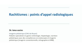 Rachitismes  points dappel radiologiques [upl. by Major182]